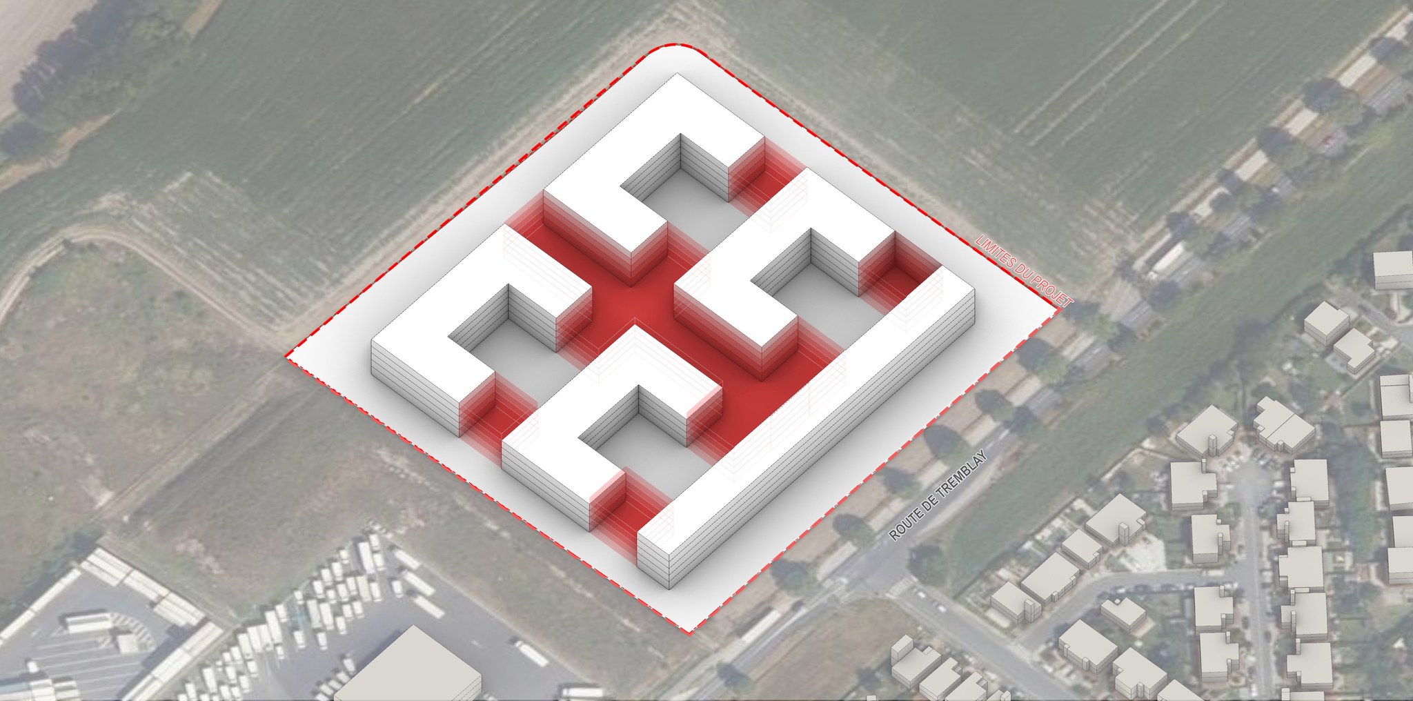 Découpe en quatre plots